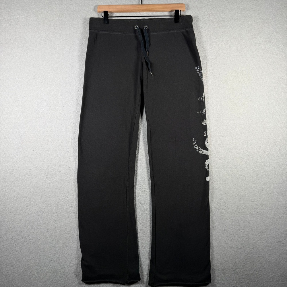 Victoria's Secret Supermodel Essentials Black Rhinestone Sweatpants Small S/P